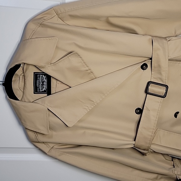 LEVI'S BELTED LONG TRENCH COAT WOMENS XS NWT - Picture 7 of 15